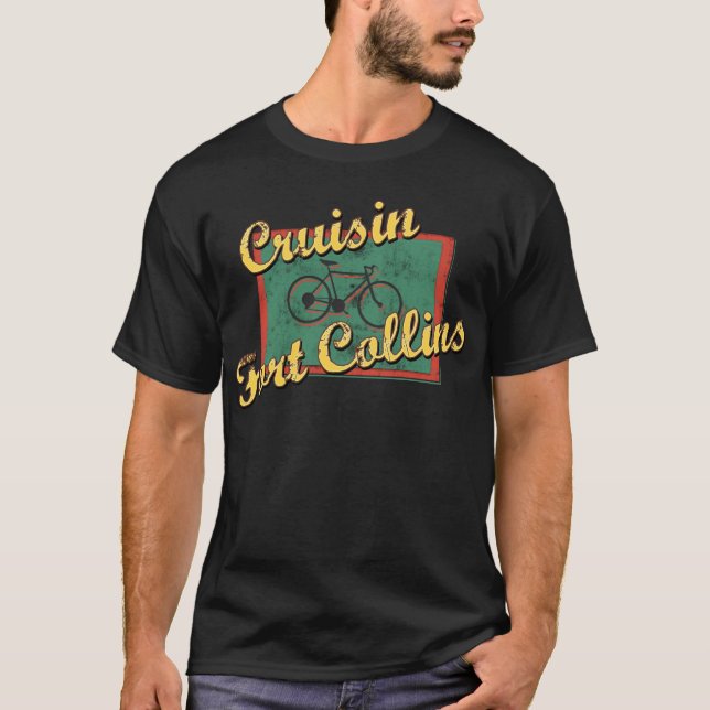 Fahrrad-Fort- Collinsfahrrad Colorado T-Shirt (Vorderseite)
