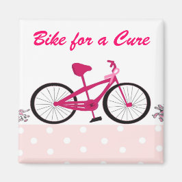 Fahrrad für eine Heilung - Rosa Fahrrad Magnet