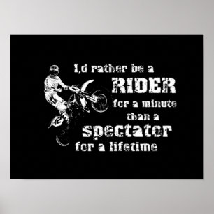 Fahrrad Für Eine Minute Dirt Bike Motocross Poster