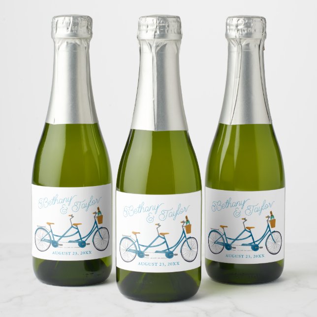 Fahrrad für zwei Paare Bridal Dusche Einladung (Flaschen)