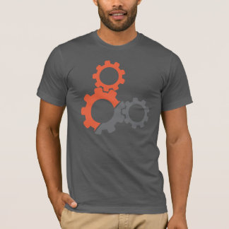 Fahrrad-Gang-, Orange u. Grauerentwurf T-Shirt
