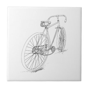 Fahrrad-Grafik Fliese