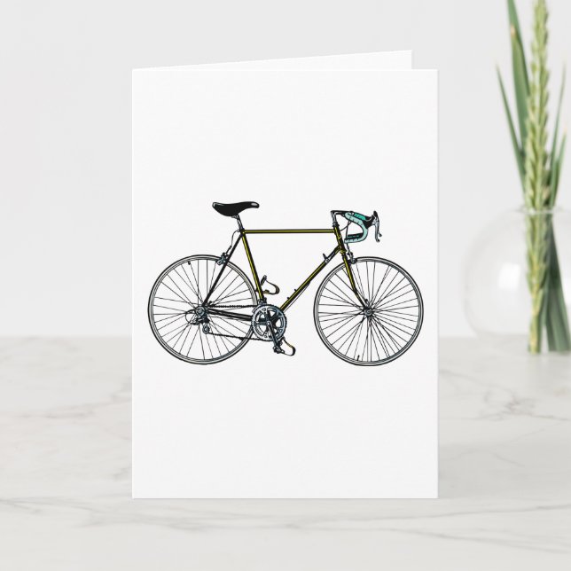 Fahrrad-Gruß-Karte Karte (Vorderseite)