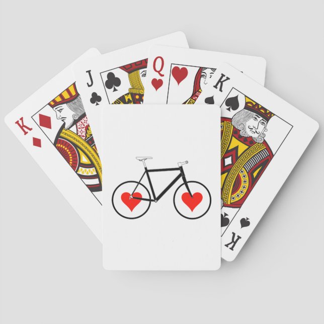 Fahrrad-Herzräder Spielkarten (Rückseite)