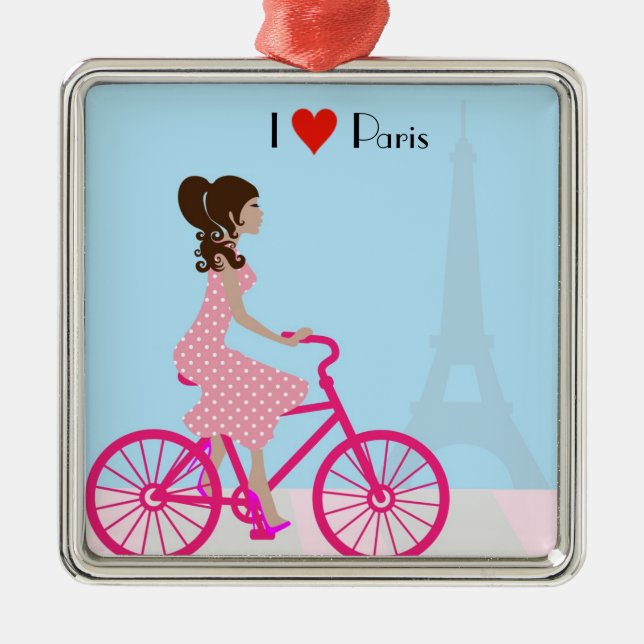 Fahrrad im Pariser Ornament Aus Metall (Vorne)