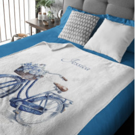 Fahrrad in Delft Blue individuell anpassbar Sherpadecke