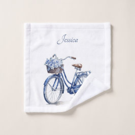 Fahrrad in Delft Blue individuell anpassbar Waschlappen