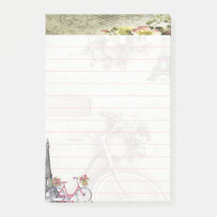 Fahrrad in Paris Post-it Klebezettel