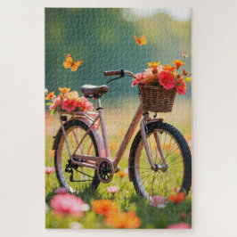 Fahrrad in Wildblumen