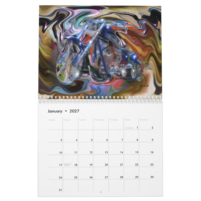 Fahrrad-Kalender Kalender (Jan 2027)