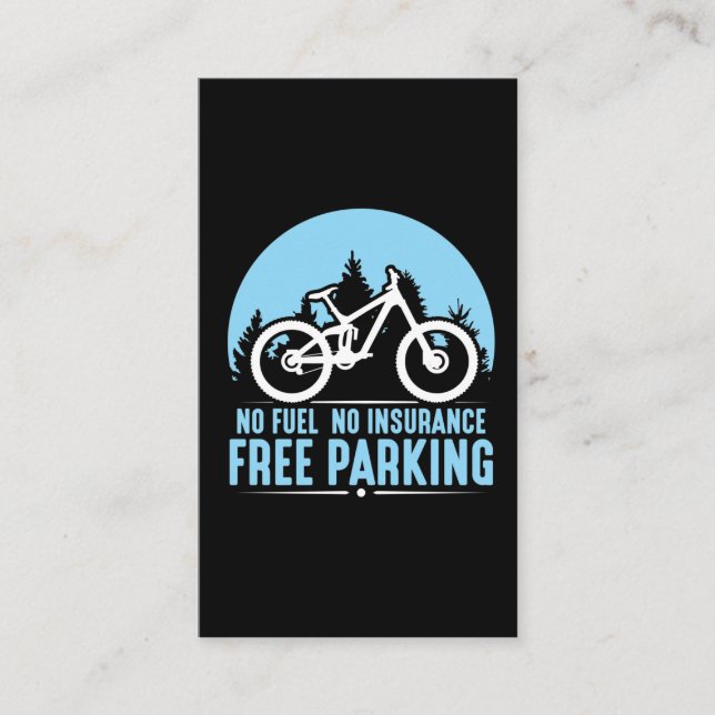 Fahrrad kein Kraftstoff Keine Versicherung und kos Visitenkarte (Vorderseite)