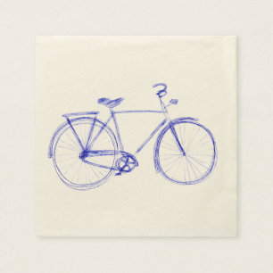 Fahrrad Kritzelei Serviette