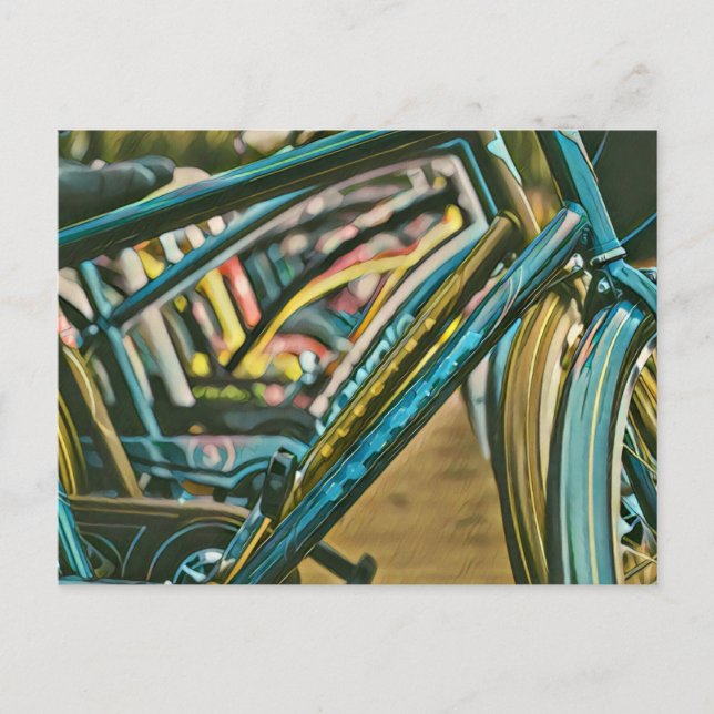 Fahrrad-Kunstwerke Postkarte (Vorderseite)