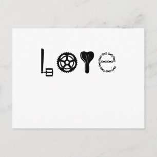 FAHRRAD LIEBE RENNFAHRRAD TEILE Lustiger Radfahrer Postkarte