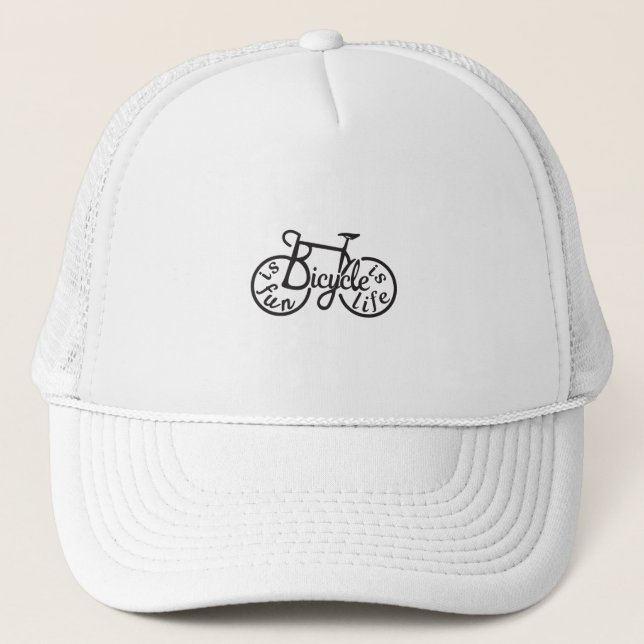 Fahrrad macht Spaß, Fahrrad ist Leben Truckerkappe (Vorderseite)