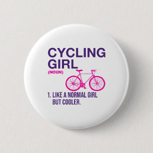 Fahrrad Mädchen Definition Cycologist Mountainbike Button