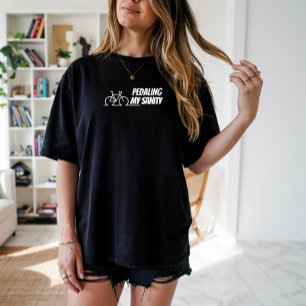 Fahrrad Mädchen Ironie schwarz weiß Tri-Blend Shirt