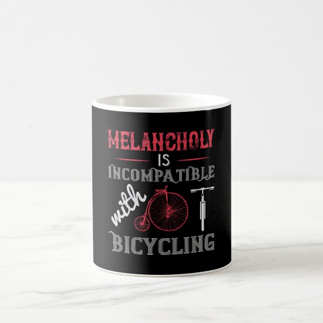 Fahrrad - Melancholie ist inkompatibel Kaffeetasse (Mittel)