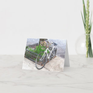 FAHRRAD MIT BASKET VON BLUME NOTECARD KARTE