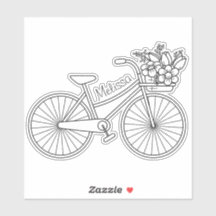Fahrrad mit Blume, Individuelle Name