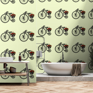 Fahrrad mit Blume Tapete