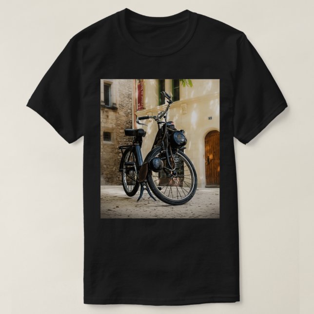Fahrrad mit Solex-Hilfsmotor T-Shirt (Design vorne)