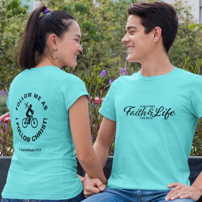 Fahrrad mit T - Shirt der Christ Church Group (Von Creator hochgeladen)