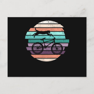 Fahrrad-Motocross-Katze-Fahren-Katzen-Fahrer Postkarte