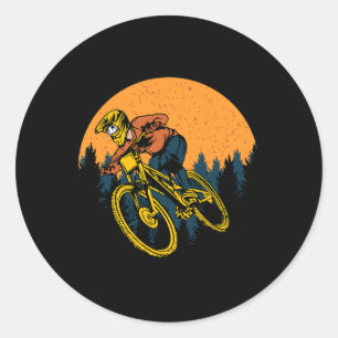 Fahrrad Mtb Radfahren Radfahren Und Downhill-Radfa Runder Aufkleber