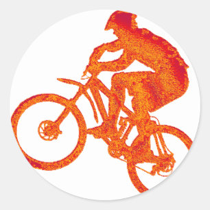 Fahrrad nehmen Zeit Runder Aufkleber