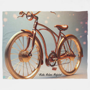 "Fahrrad Nostalgie" Fleecedecke
