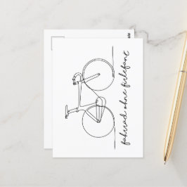 Fahrrad ohne Firlefanz | Anti E-Bike Postkarte