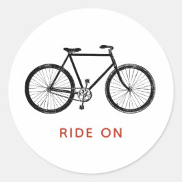 Fahrrad Personalisierte Fahrt auf Vorlage Runder Aufkleber