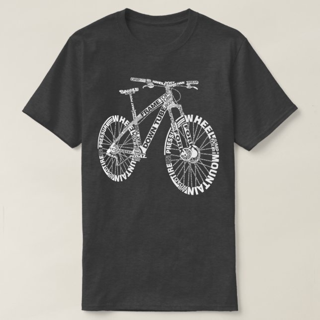 Fahrrad Phantastisch Anatomy Mountain Bike T-Shirt (Design vorne)