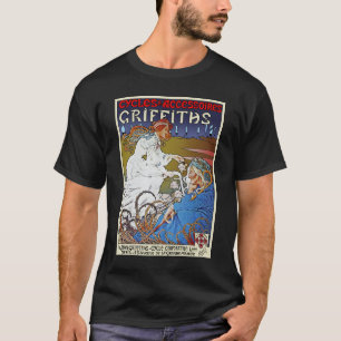 Fahrrad-Plakat-Anzeige: Griffiths Zyklen T-Shirt