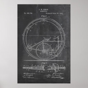 Fahrrad-Plan Poster