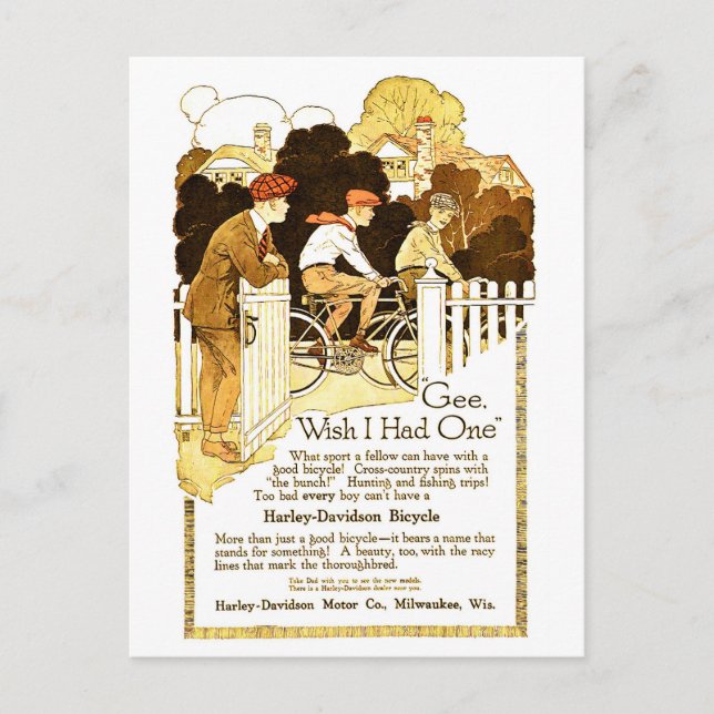 Fahrrad Postkarte (Vorderseite)