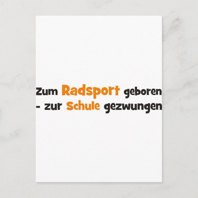 Fahrrad Postkarte (Vorderseite)