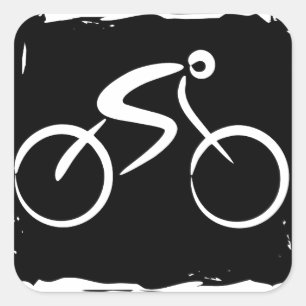 Fahrrad Quadratischer Aufkleber