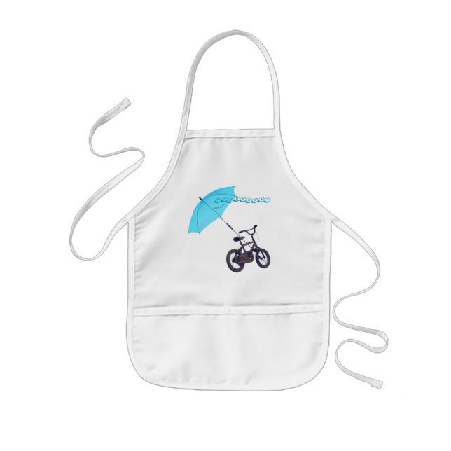 Fahrrad + Regenschirm Kinderschürze (Vorne)