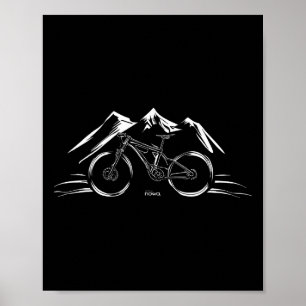 Fahrrad-Rennrad-Motivation-Mountainbike-Kletter- Poster