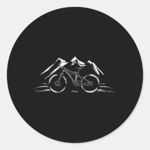 Fahrrad-Rennrad-Motivation Mountainbike Kletter- Runder Aufkleber
