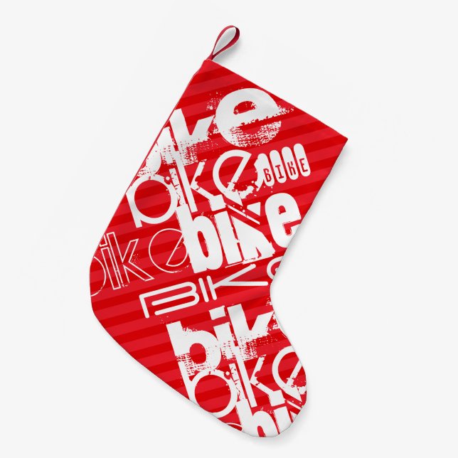Fahrrad; Rote Streifen. Kleiner Weihnachtsstrumpf (Vorderansicht (hängend))