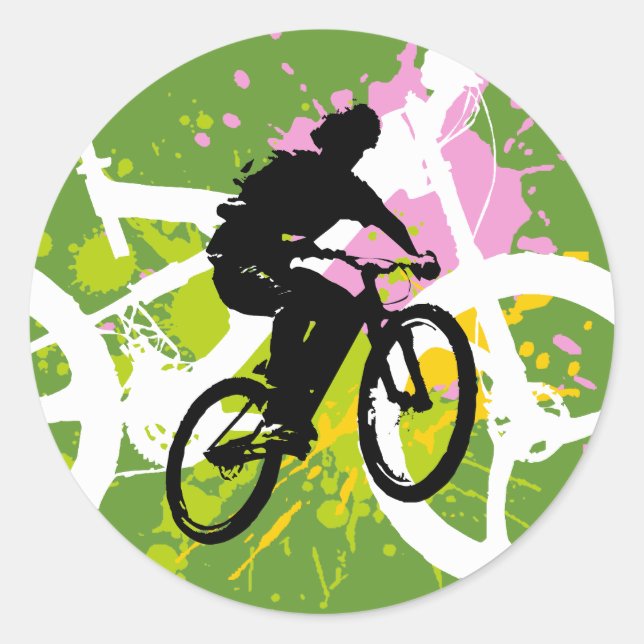 Fahrrad Runder Aufkleber (Vorderseite)