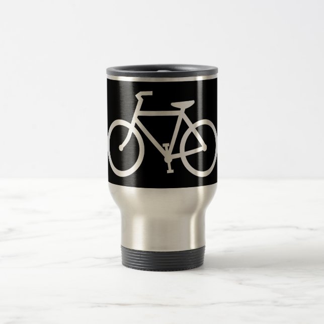 Fahrrad-Silhouette Reisebecher (Mittel)