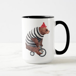 Fahrrad-Spaß-Bär Tasse