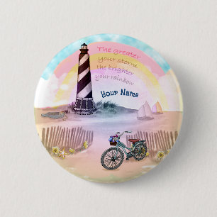Fahrrad Sturm Leuchtturm Button