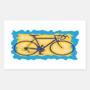 Fahrrad-Symbol-Aufkleber Rechteckiger Aufkleber
