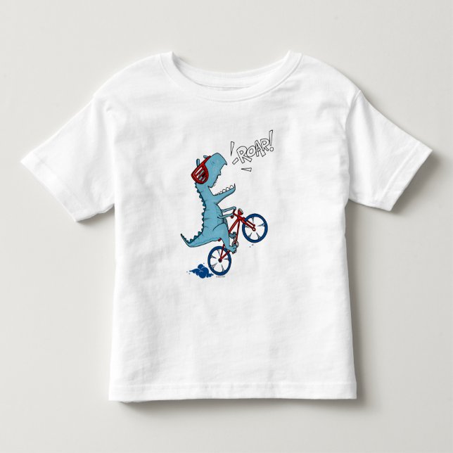 Fahrrad T-Rex Roar Kleinkind T-shirt (Vorderseite)