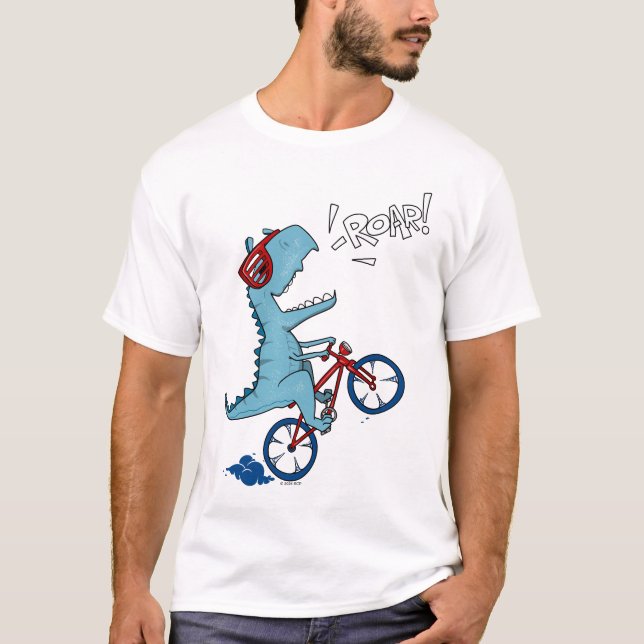 Fahrrad T-Rex Roar T-Shirt (Vorderseite)